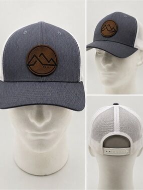 The Classic Men’s Range Cap - Charcoal & White with Brown Patch